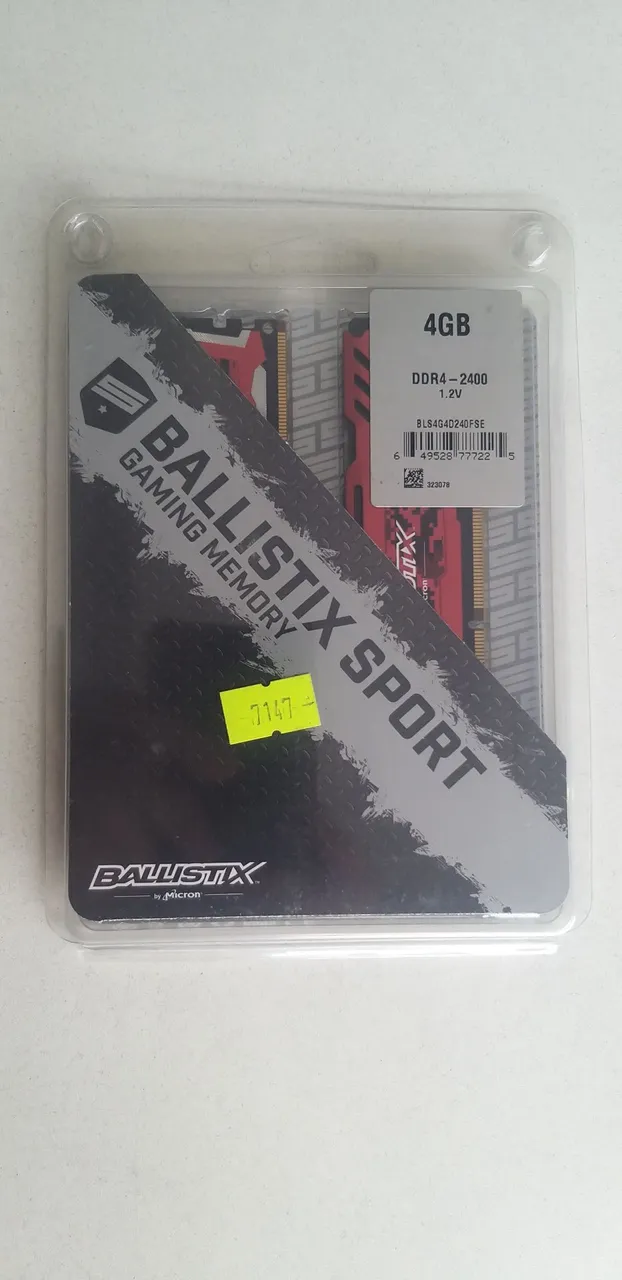 Kit Memória RAM Ballistix Sport 8GB 4GBx2 DDR4-2400