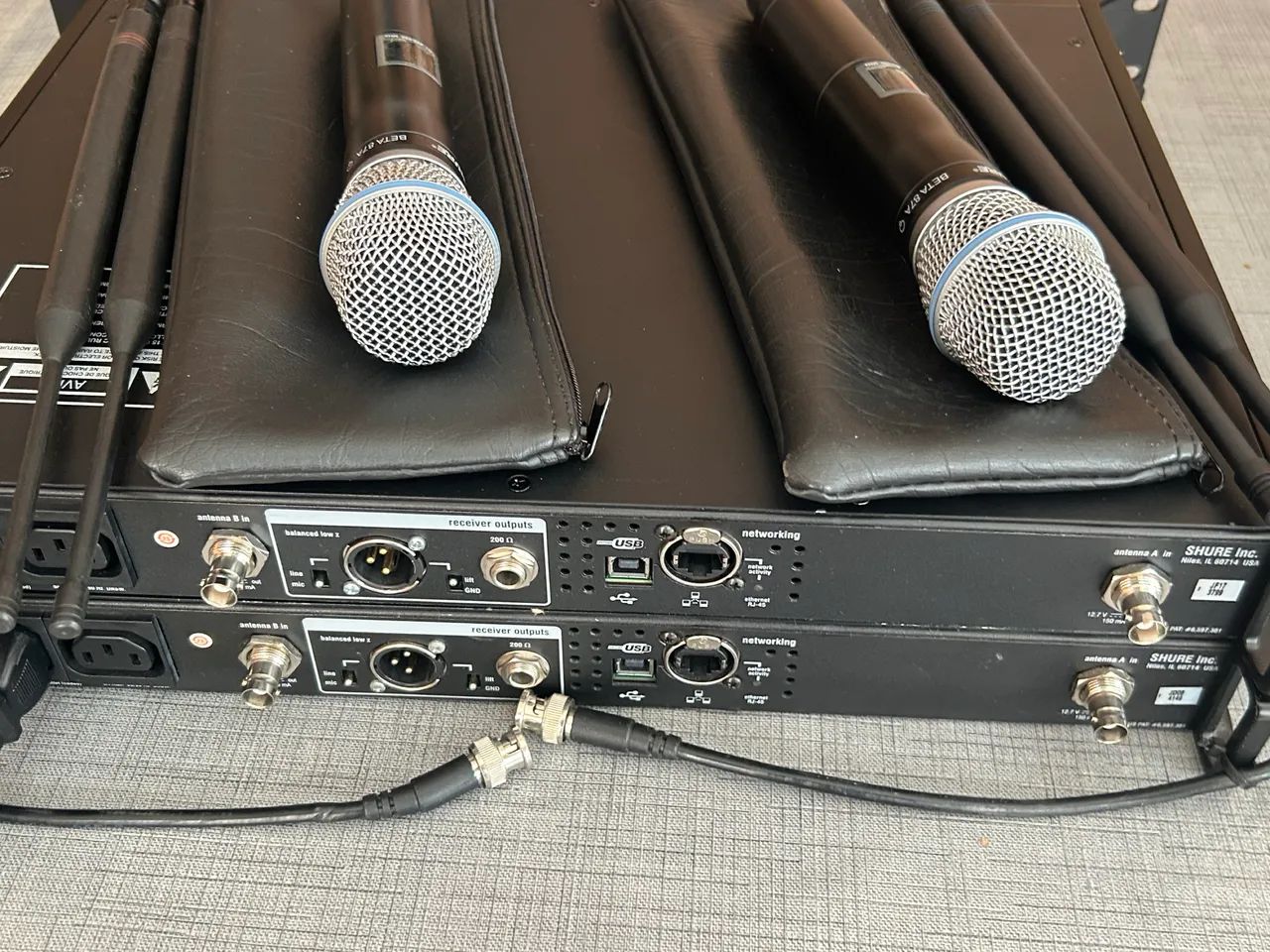 Microfone  shure  UR4D beta 87A - Foto 5