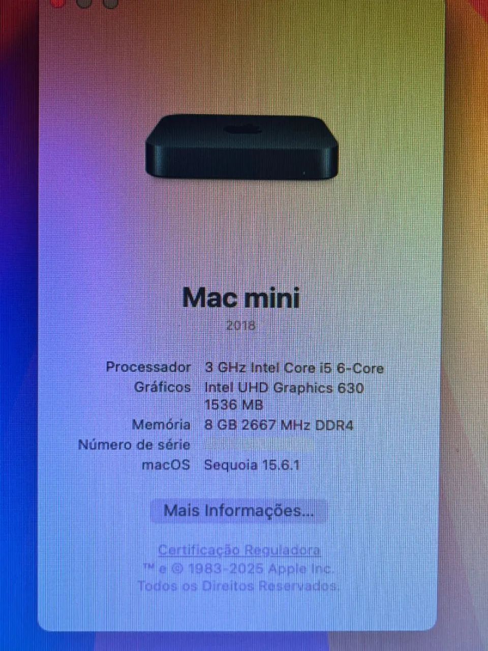 Mac Mini 2018 (Intel I5 8gb 256Gb SSD) (Usado) - Computadores e