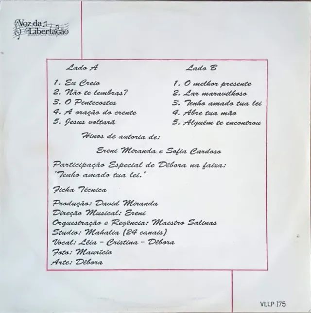 Lp Disco De Vinil Gospel Evangélico Ereni E Léia - Eu Creio - Foto 2