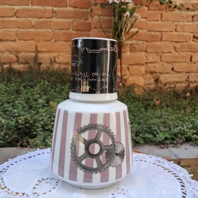 Moringa Porcelana com Copo - Tema Santos Dumont e Inspiração Criativa - Foto 6