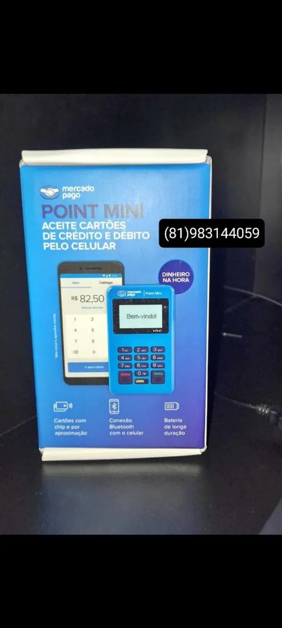 Maquininha de cartão Point Mini - Mercado Pago