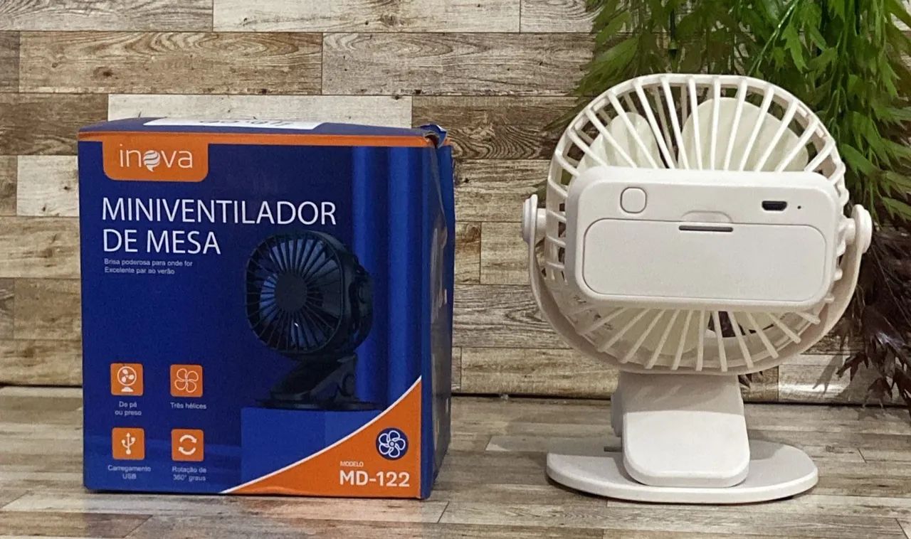 Mini ventilador de mesa  De pé ou preso  - Foto 2