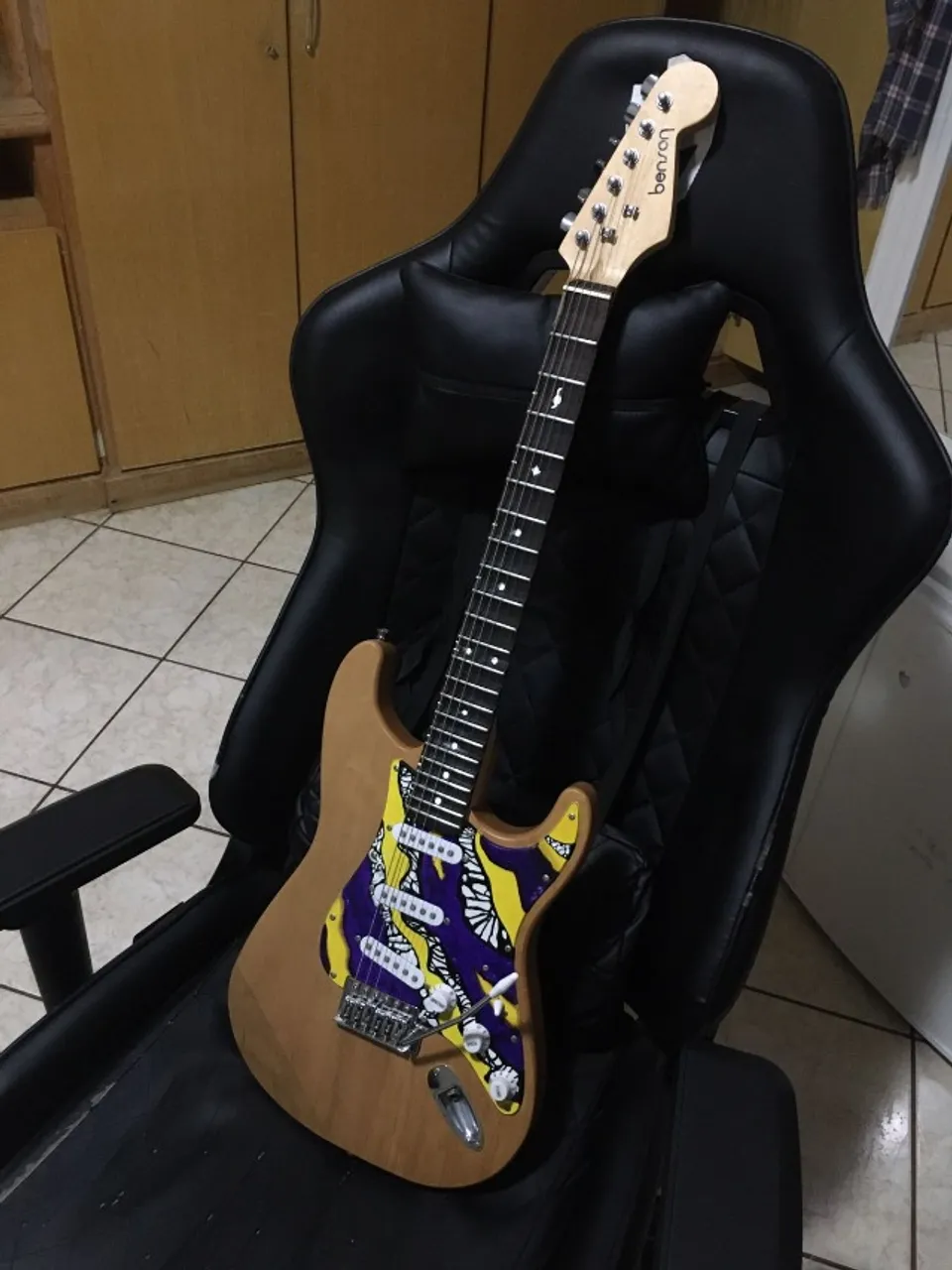 guitarra custom fretboard scalopado