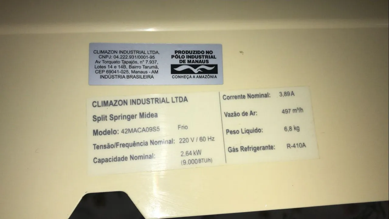 Ar-condicionado Split Springer Midea 9000 BTU