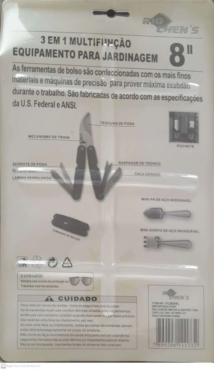 3 X 1 multifunção equipamento para jardinagem em aço inoxidável  - Foto 2