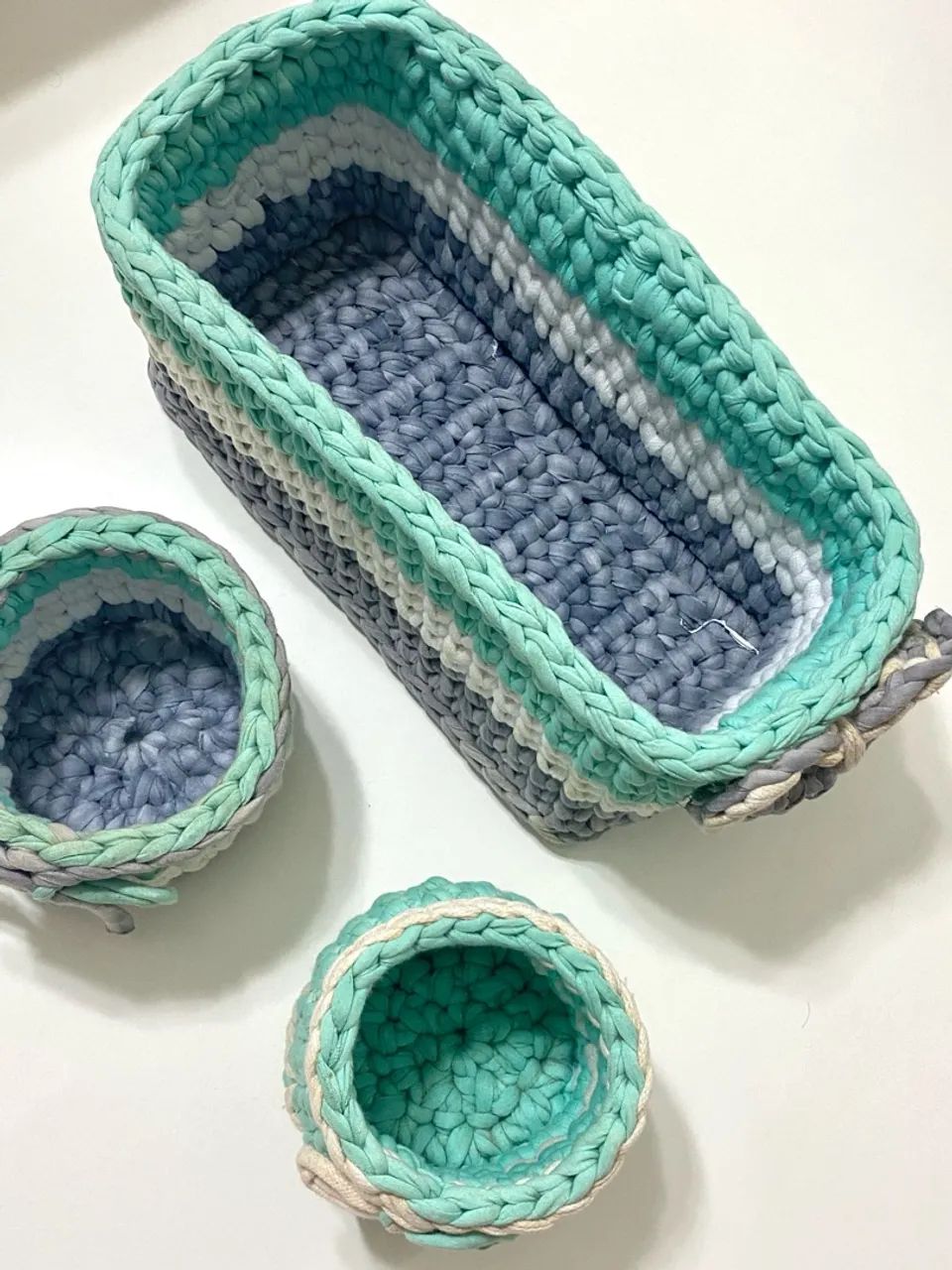Kit Higiene pra Bebê 3 peças de crochê  - Foto 3