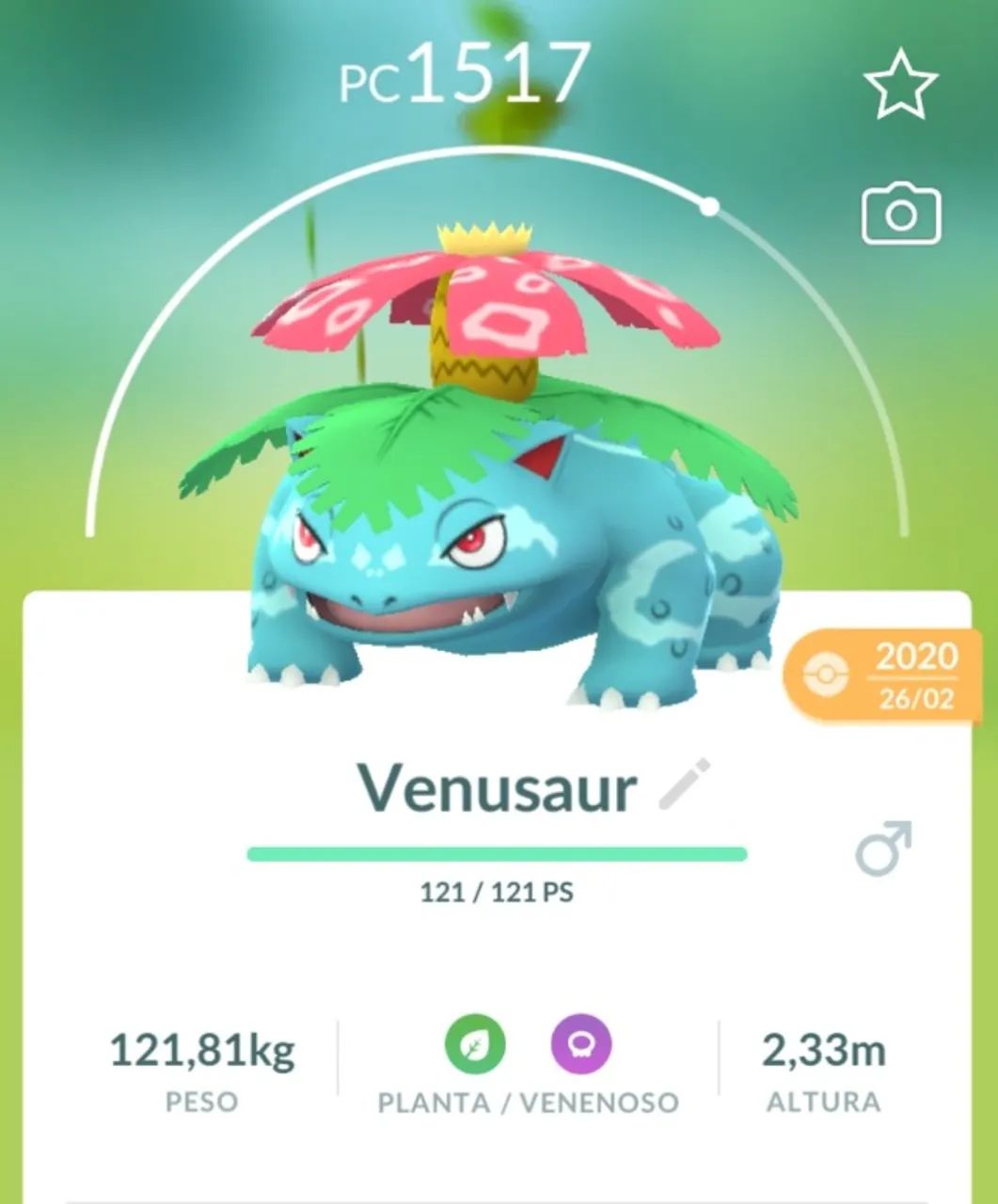 Venusaur Clone do filme (Pokemon super raro) Pokemon Go