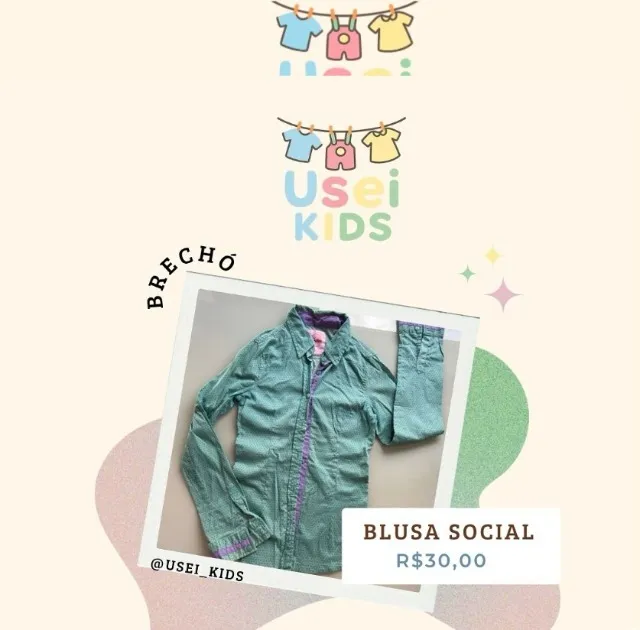 BLUSA SOCIAL INFANTIL - FEMININA