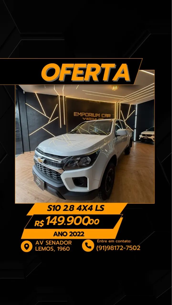 COM ENTRADA DE R$ 20 MIL REAIS!!!! CHEVROLET S10 ls 2.8 4x4 MANUAL ANO 2022