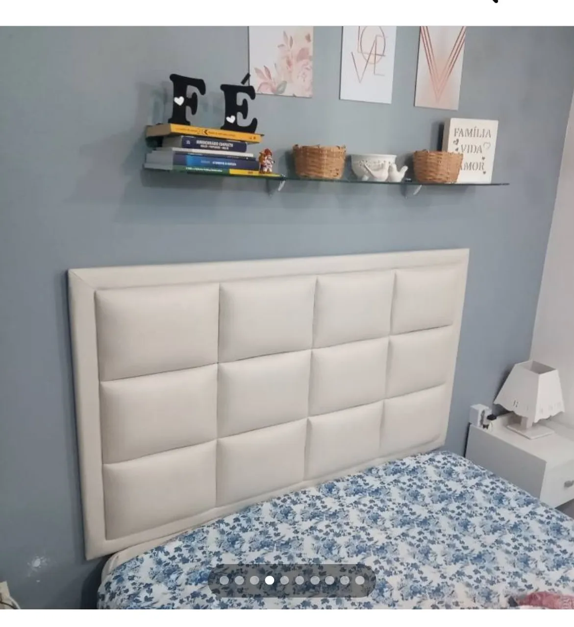 Cabeceira ,criado mudo, sofá, conjunto de varanda, cadeira do Papai e cama box