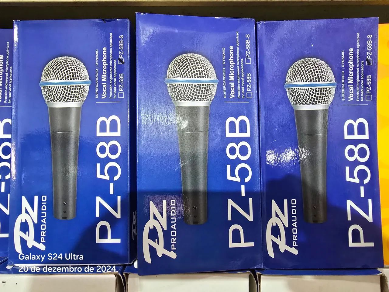 Microfone  com fio Vocal Pz-58B Proaudio - Novo