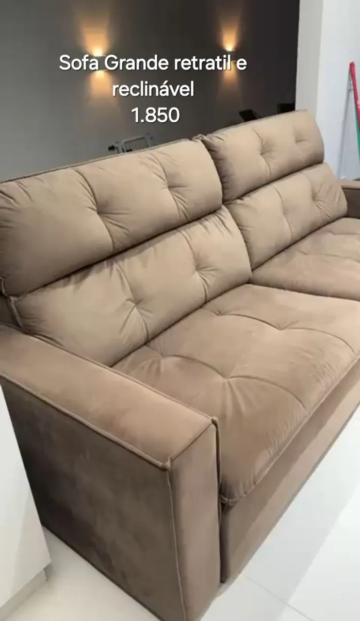 Sofá Grande Retrátil e Reclinável