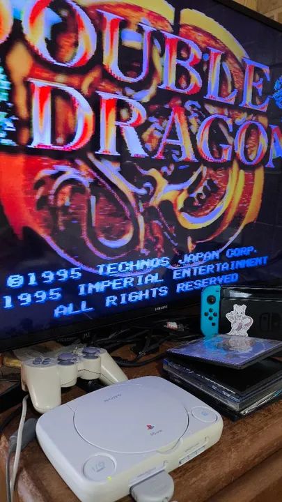 PSone com 5 jogos e 1 controle. - Foto 3