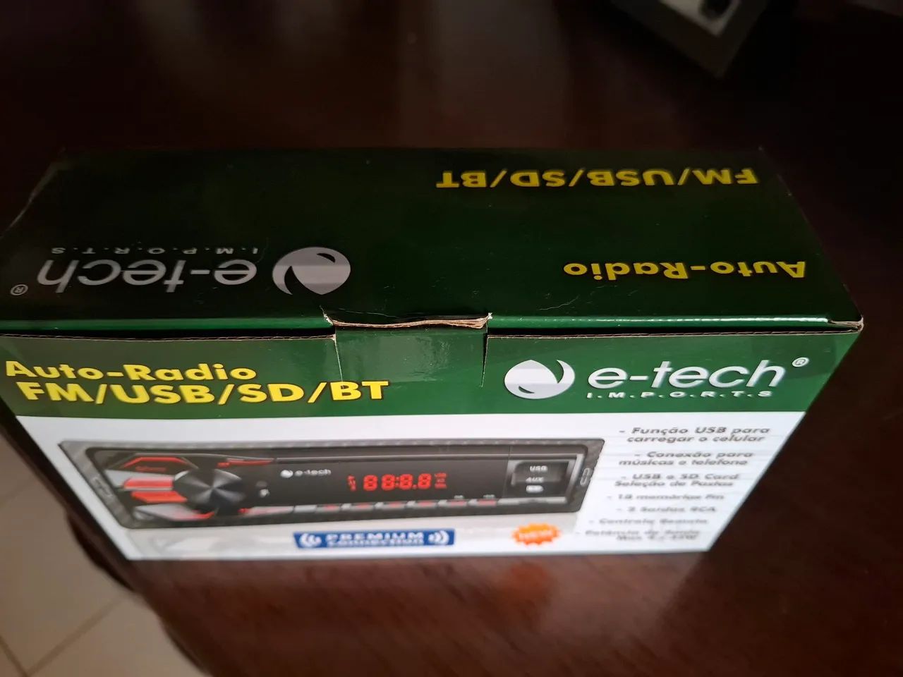 Auto-Rádio E-Tech FM/USB/SD/BT