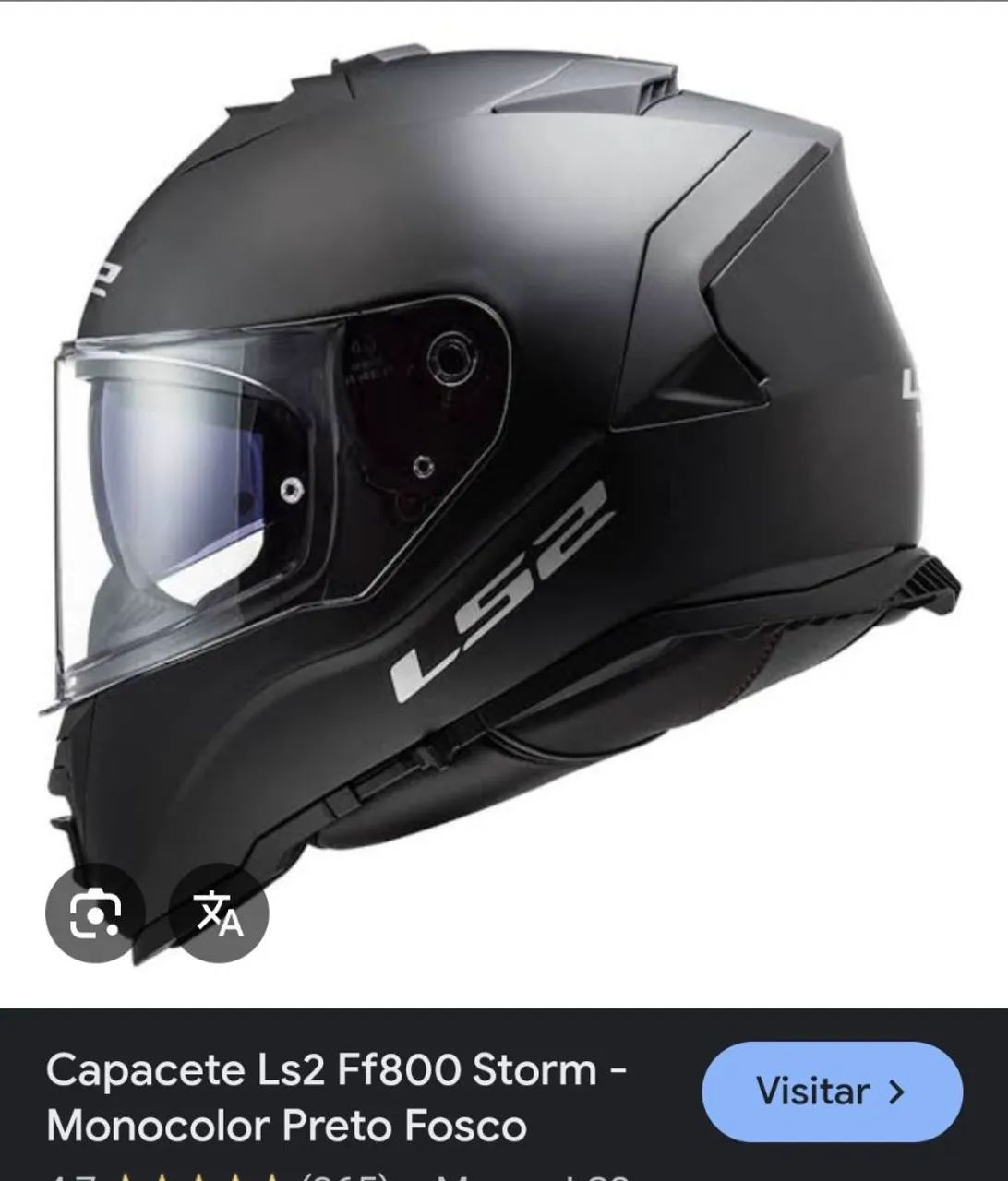Capacete LS2 FF800 Storm - Monocolor Preto Fosco