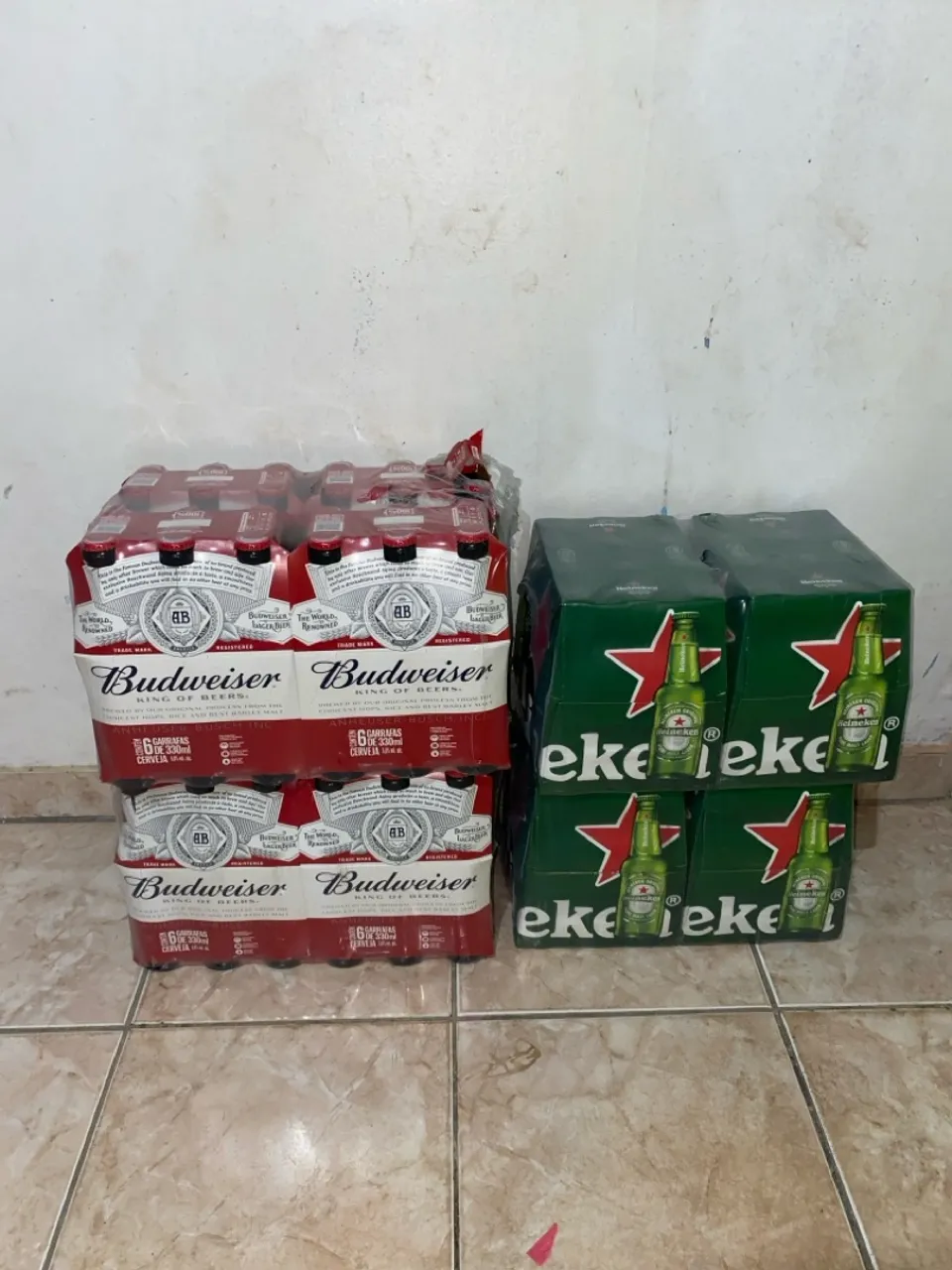 Cervejas Budweiser e Heineken