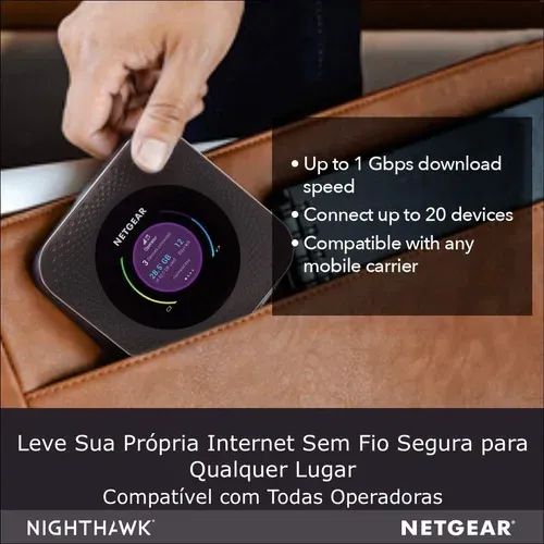 Roteador Netgear Nighthawk M1 Mr1100 Ac1000 Wireless Mobile Sem Fio - Foto 3