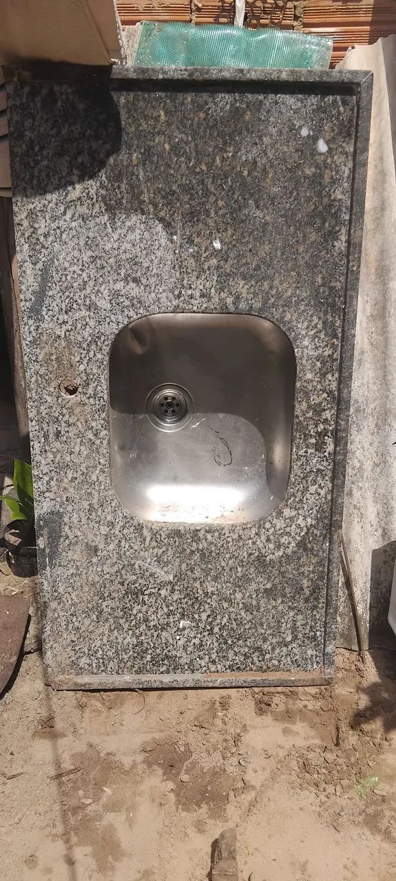 Cuba de granito com pia de inox - Utensílios Para Banheiro e Limpeza ...