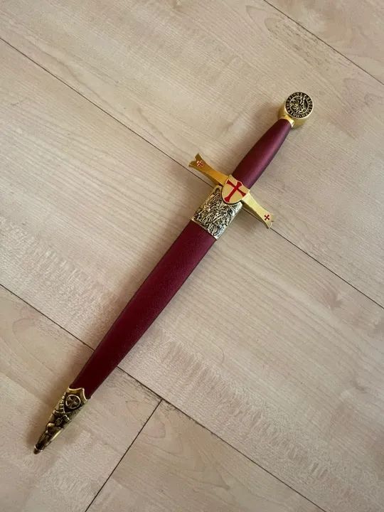 ADAGA TEMPLÁRIA ESPANHOLA ORIGINAL DE TOLEDO - ESPANHA - Foto 2