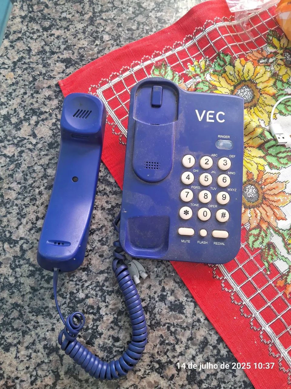 Telefone Fixo VEC Azul - Foto 2