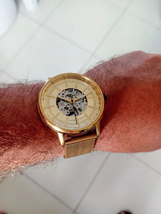Relógio Automático Dourado - Edição Exclusiva! - Foto 5