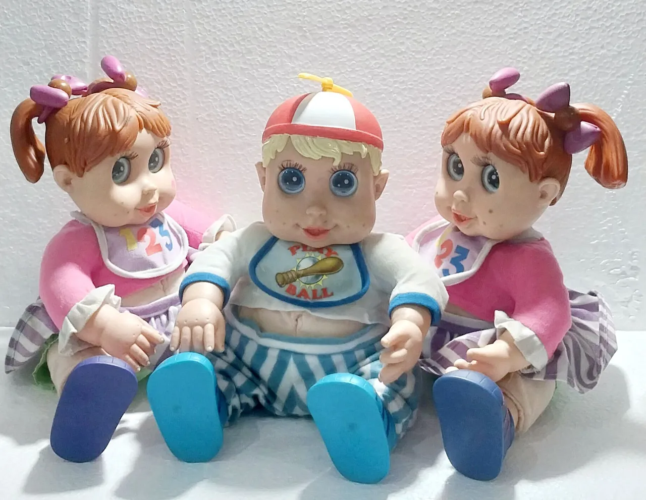 3 bonecos antigos Haschel Toys