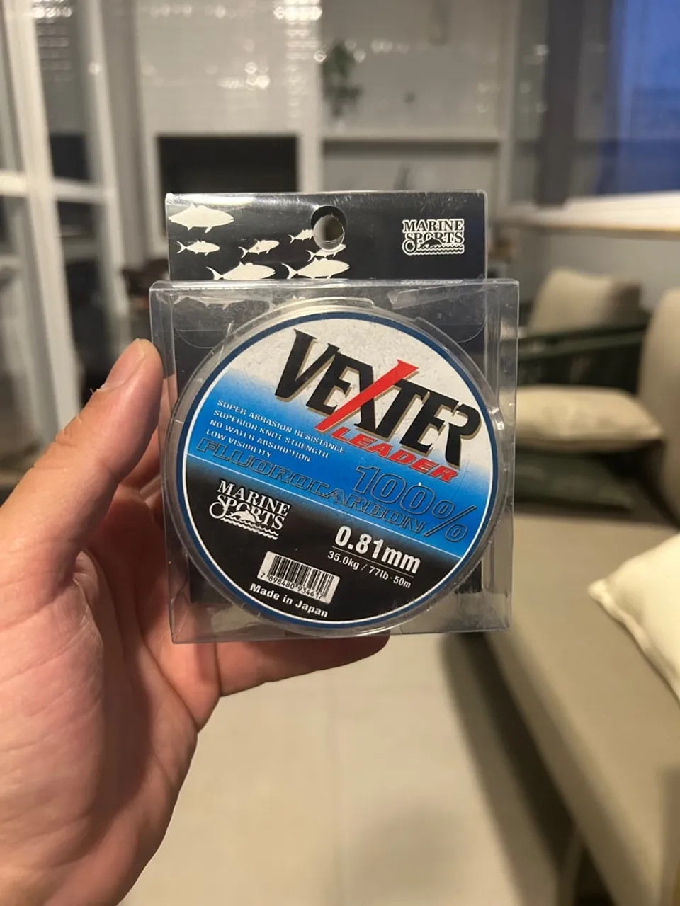 Linha Fluorcarbono Vexter Leader 0,81mm 77lb/35kg 50 Metros