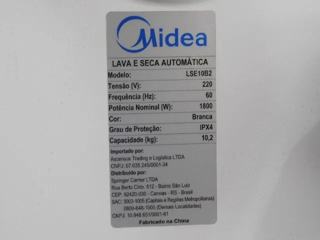 Lava e Seca 220V Midea - LSE10B2 (Retirada de Peça) - Foto 4