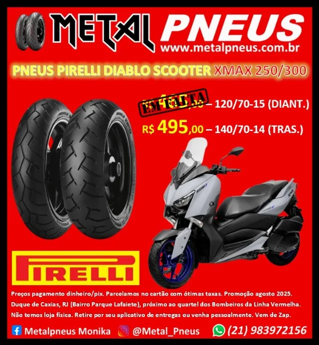 Pneus Pirelli Yamaha XMax 250/300 Honda Forza 350 - Diablo Scooter