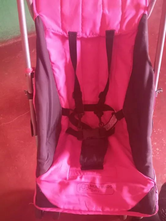 Carrinho de Bebê Multikids Baby Rosa