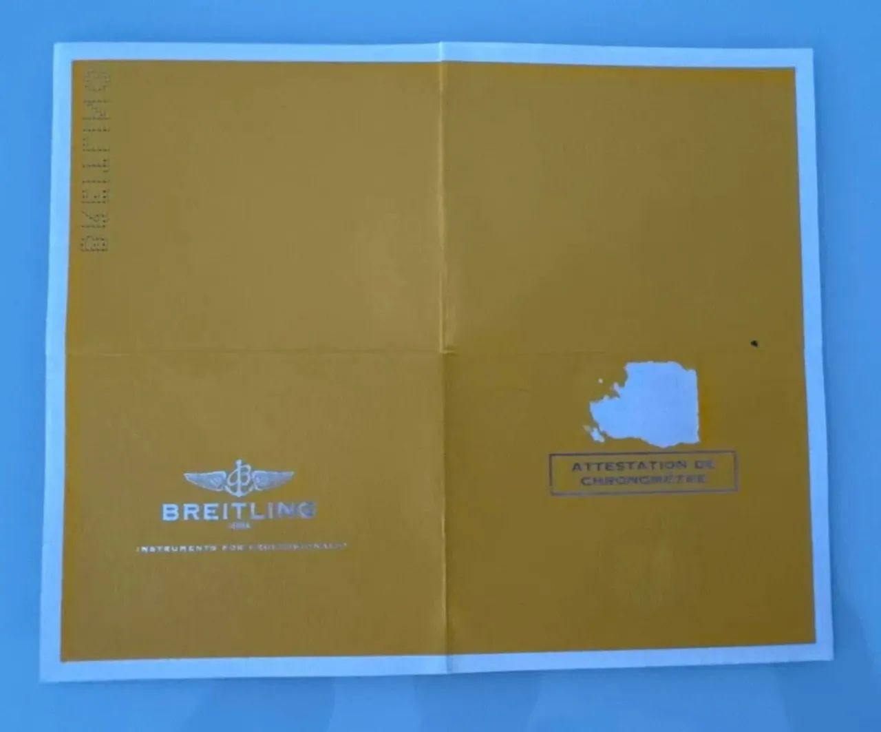 Certificado original autêntico de Cronômetro Original relógio Breitling - Foto 4