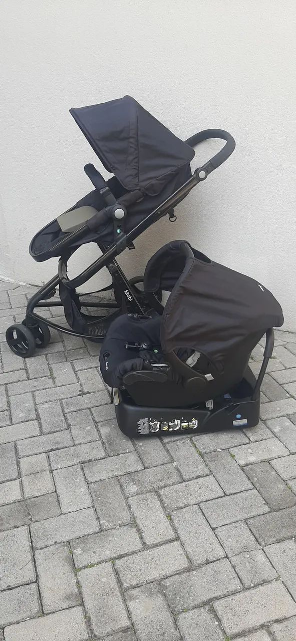 Carrinho bebê Safety 1st  Travel System Mobi trio, Full Black