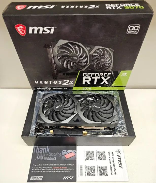 Placa de vídeo MSi RTX 3070 8GB Dual Fan - Na caixa! - Foto 2
