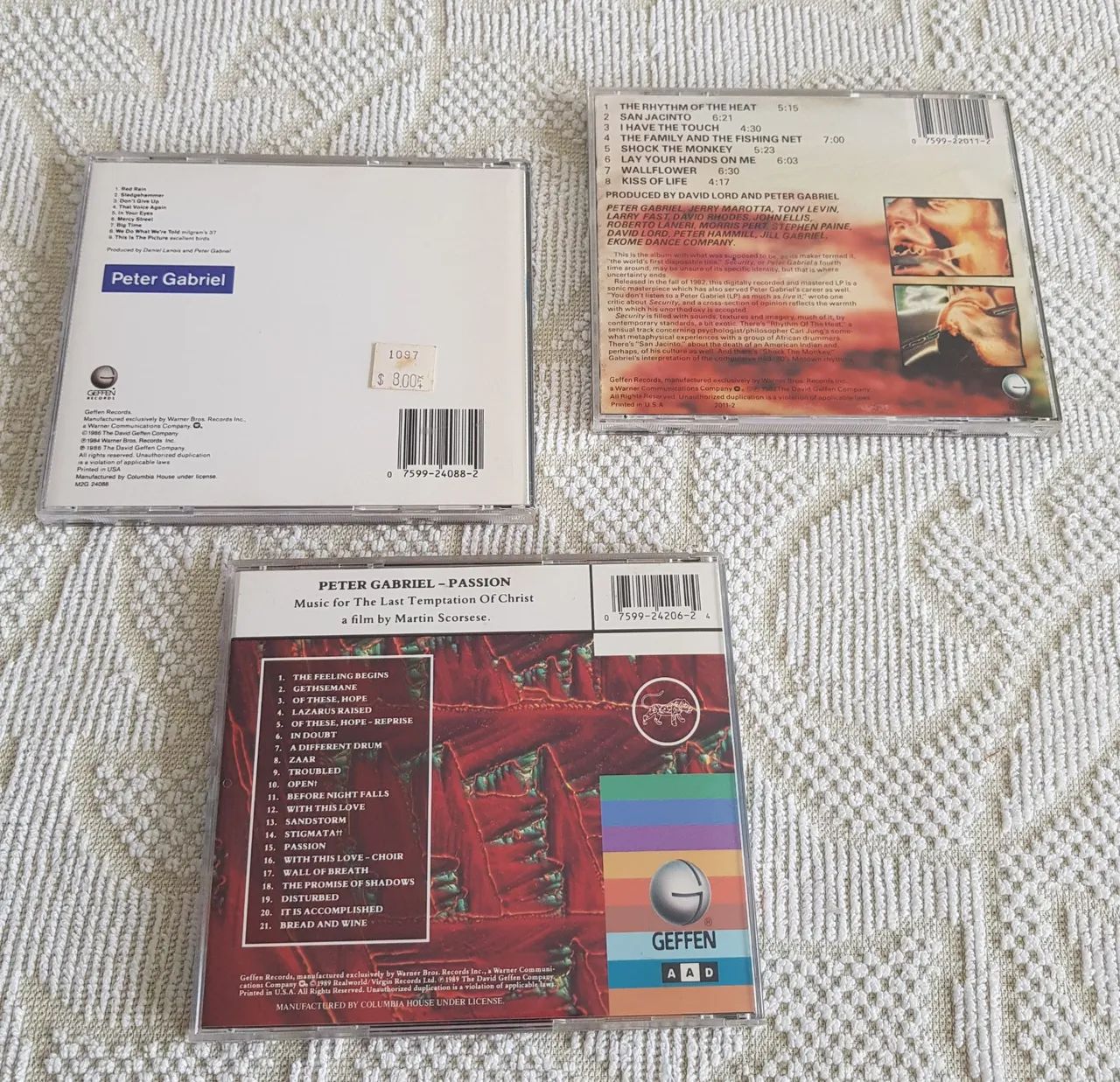 Peter Gabriel - 3 cds ( Passion, Security, So ) - Foto 2