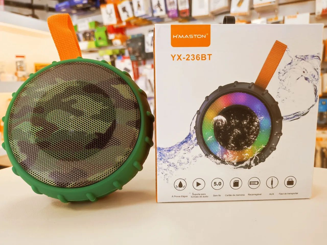 Caixa de Som Bluetooth Portátil Impermeável H'MASTON YX-236BT