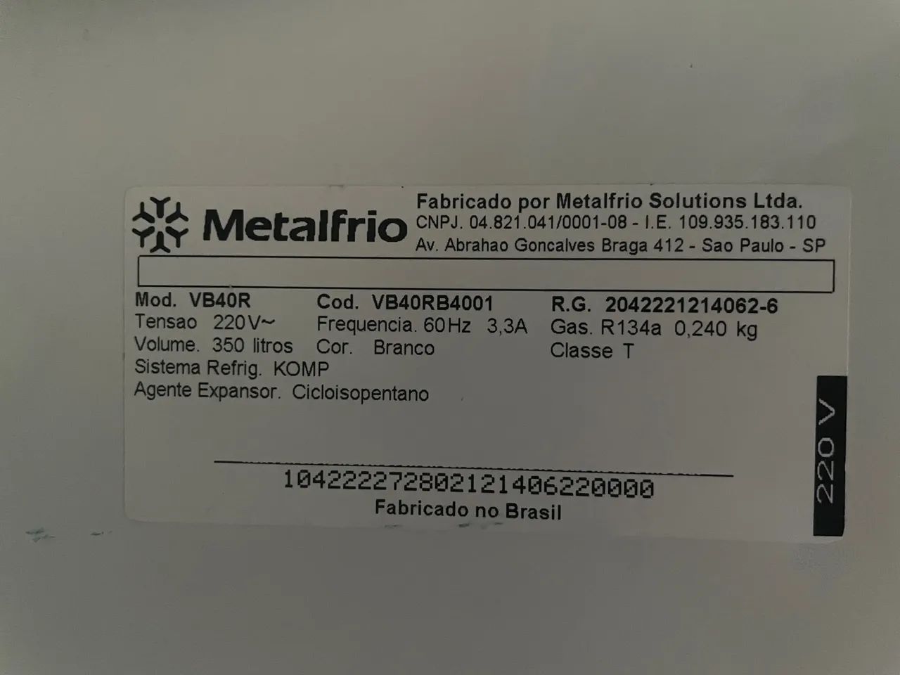 Expositor de Bebidas Metalfrio 220v - Foto 2