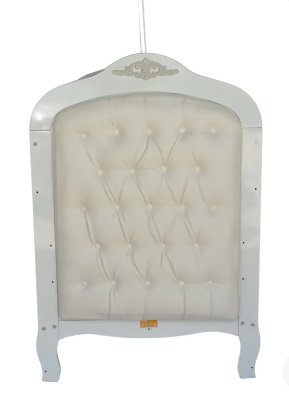 Berço Provençal Com Dois Capitonês Off White - Foto 2