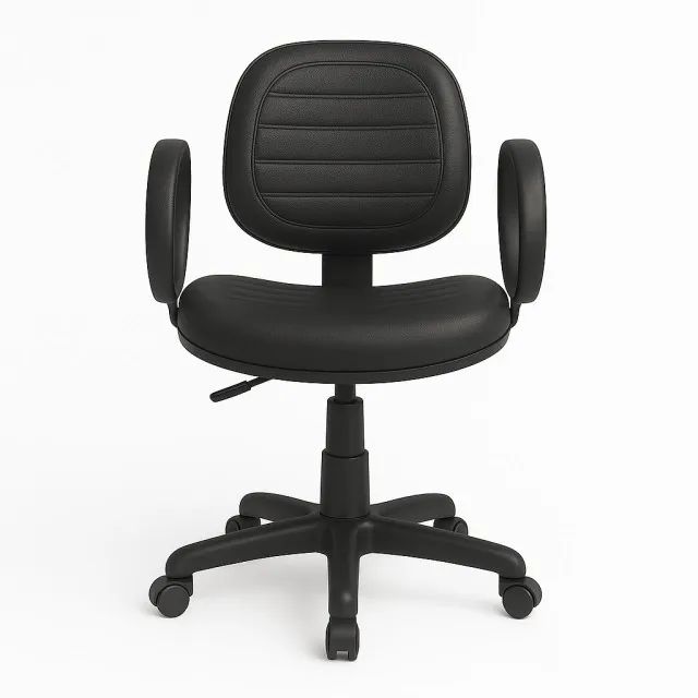 Cadeira Executiva Costurada Giratória com Braço Corsa Preta Conforto Modelo 31004 - Foto 5