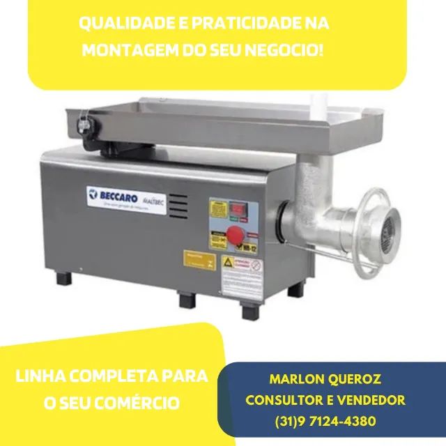 Moedor de Carne Beccaro Inox Bivolt Boca 22