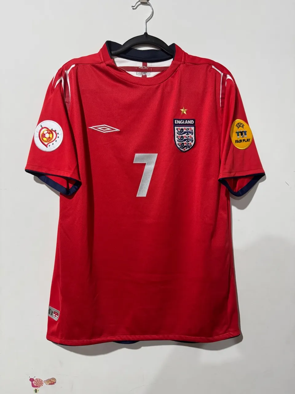Camisa Inglaterra Euro 2004 Beckham 7 original