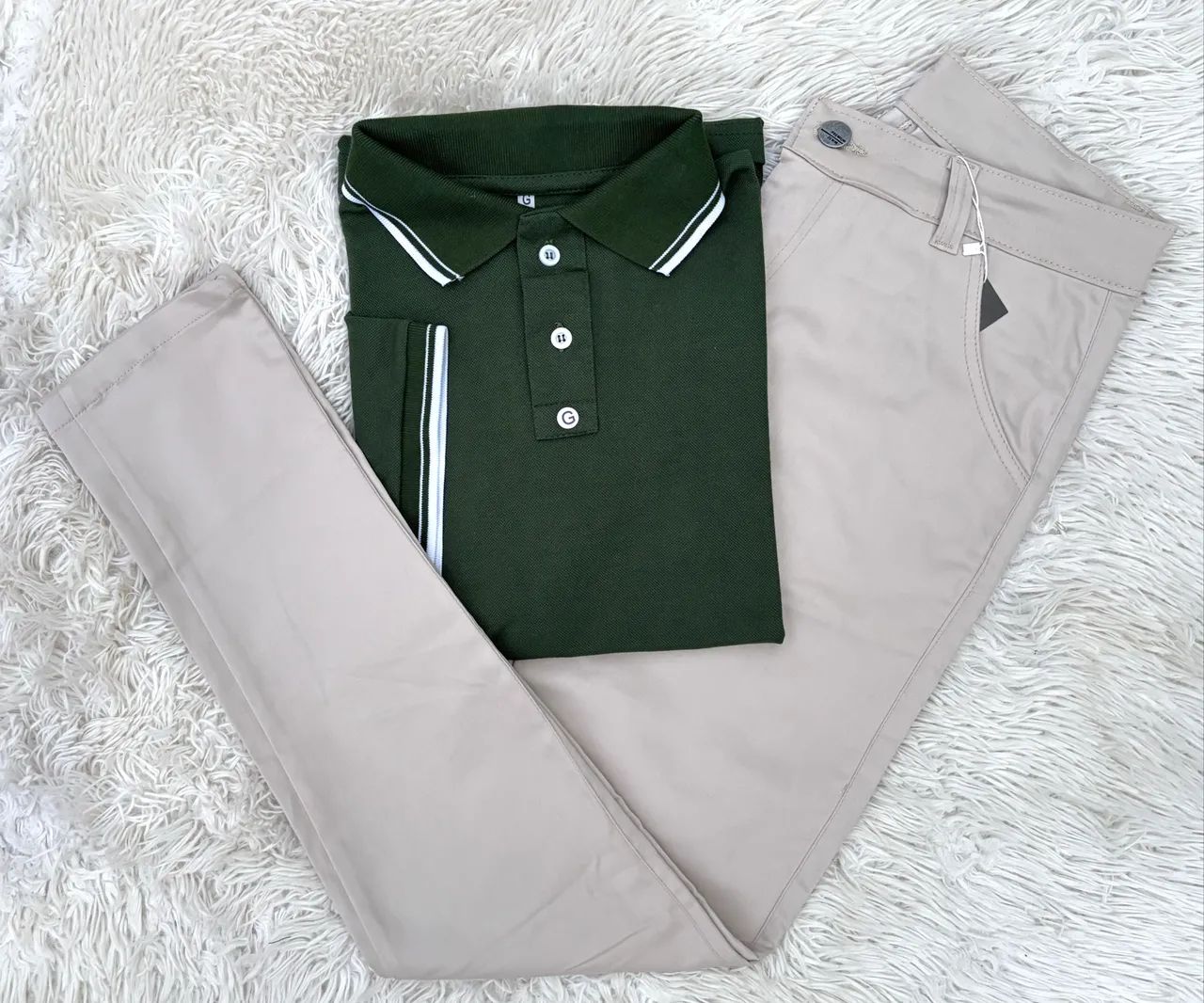 Kit Camisa Polo e Calça Sarja 