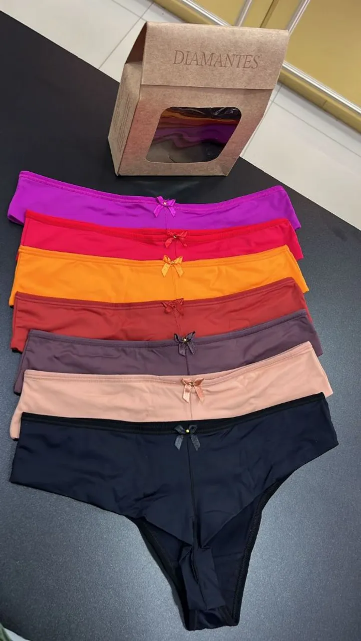 Kit com 7 Calcinhas Sexy Cores Sortidas