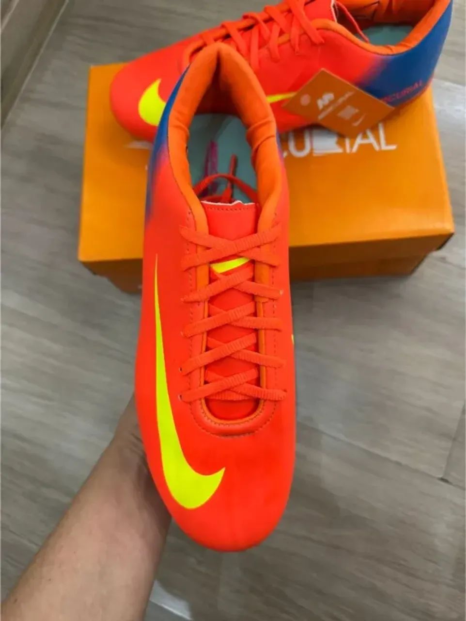 Chuteira Nike Laranja Campo - Foto 2
