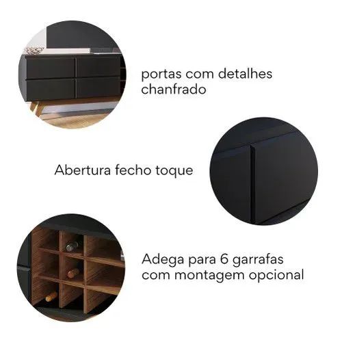 Rack Moderno com Adega Integrada de um metro e 80  - Foto 4