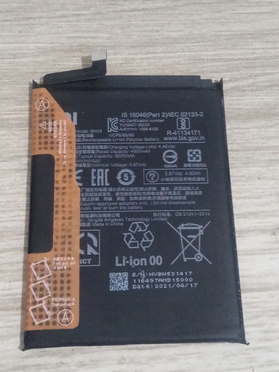 Bateria celular redimir Xiaomi note 10 pro BN53 original  - Foto 2