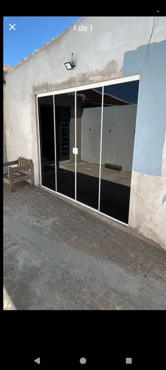 Porta de vidro temperado para jardim