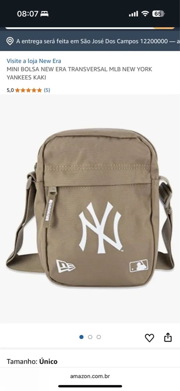 Bolsa New Era Transversal MLB New York Yankees Kaki