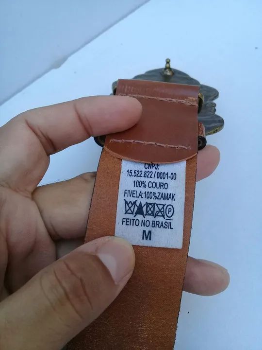 Cinto Fem Pedraria Couro Marrom - Foto 3