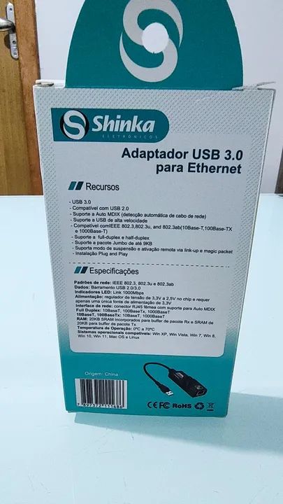 Adaptador USB 3.0 para Ethernet 1000Mbps - Novo - Foto 2